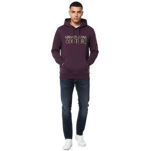 Versace Jeans Couture Plum Cotton Mens Signature Hoodie
